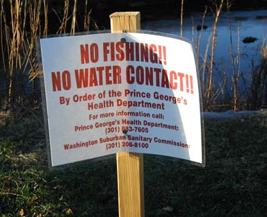 No fishing sign.