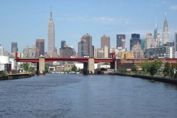 Newtown Creek as it enters the East River