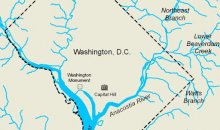 a map of the Anacostia River site is shown 