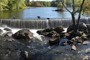 The Talbot Mills Dam in Billerica, Massachusetts, has been in this location since 1711.