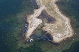 an aerial map view of ram island 